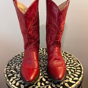 Red womens cowboy boots made in usa